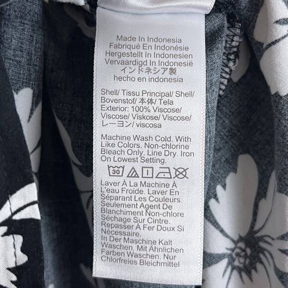 J. Crew Printed Faux Wrap Midi Skirt Womens Plus Size 2X Black White Floral - Picture 8 of 8